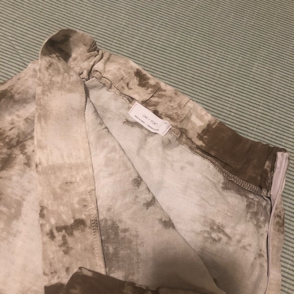 Oak + Fort Tie Die Asymmetrical Midi Skirt - Picture 3 of 3